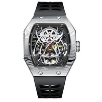 Reloj con movimiento mecánico automático para hombre, pulsera con correa de goma de lujo, edición Spider