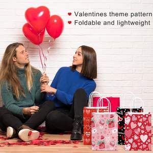 Bolsas de Regalo de Papel para el Día de San Valentín, Envoltura de Papel con Asa, Bolsa de Regalo para el Día de San Valentín, Recuerdos para Fiestas, para Envolver Compras - Product Image 5