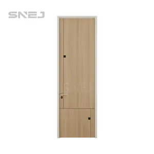 Porte in PVC MDF porta in legno per casa hotsale prezzo a buon mercato Africa camera da letto interna a filo in alluminio design della porta rifinito