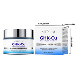 Crème Visage au Cuivre et Peptides AESTHTANY <span class=keywords><strong>pour</strong></span> Peaux Sensibles - Éclaircissante, Raffermissante, Nourrissante, Hydratante, Adoucissante, Application Non Collante - Product Image 1