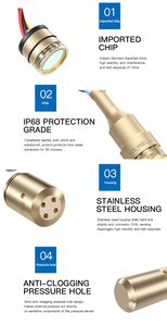 GAMICOS GLT500 IP68 High Accuracy 0~200m 316SS Submersible Liquid <b>Level</b> Sensor 4~20mA RS485 CE/RoHS Certified <b>Water</b> Tank <b>Level</b> - Product Image 2