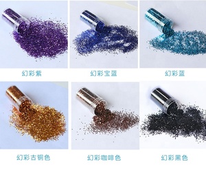 Matériau de remplissage pour le bricolage, lot de 10 pièces, paillettes scintillantes, effet dégradé, 24 couleurs, pour gouttes de cristal et adhésif UV, 20g - Product Image 4