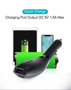 AGETUNR X5 Red New Hands Free <span class=keywords><strong>Car</strong></span> Kits HD Hiển Thị Kỹ Thuật Số Điện Áp Không Dây Xe Fm Transmitter Bluetooth Built-In Mic Máy Nghe Nhạc <span class=keywords><strong>Mp3</strong></span> - Product Image 4