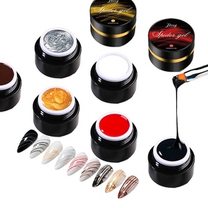 Vernis à ongles UV en gel JTING non toxique, longue durée, durcissement LED, pour DIY, OEM, marque privée, 6 couleurs, élastique, motif <span class=keywords><strong>araignée</strong></span> - Product Image 1