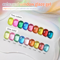 L&M OEM ODM Gel de vernis à ongles coloré effet vitrail UV LED, gelée semi-permanente, non toxique, en flacon
