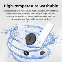 Étiquette RFID UHF WYUAN passive, étanche, en tissu textile, bouton en silicone, lavable, pour la gestion du linge d'hôtel