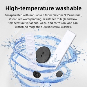 Wyuan <span class=keywords><strong>UHF</strong></span> RFID giặt <span class=keywords><strong>tag</strong></span> thụ động không thấm nước dệt vải nút Silicone có thể giặt quần áo nhãn cho khách sạn Linen quản lý - Product Image 3