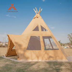 Tente de glamping en toile blanche de haute qualité, imperméable, grande capacité, de type pyramide, Kawagebo Kamp (KK), pour le camping en plein air - Product Image 2