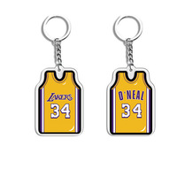 Gantungan Kunci Jersey Bintang Basket Akrilik Stainless Steel Grosir, Custom, Tahan Lama, Hadiah Promosi, Souvenir