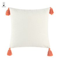 Housse de coussin décorative en chenille brodée 45x45cm, motif floral jaune, pour canapé de salon, vente en gros usine