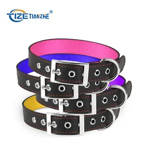 Tize Tize Top Seller 2023 New Design 8 Colors Breathable Durable Pet Collar MicroFiber Leather Dog Collar