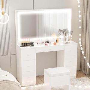 <span class=keywords><strong>Coiffeuse</strong></span> <span class=keywords><strong>avec</strong></span> Miroir et Lumière, Table de Maquillage en Lucite, Ensemble <span class=keywords><strong>Coiffeuse</strong></span> <span class=keywords><strong>Pas</strong></span> <span class=keywords><strong>Cher</strong></span> - Product Image 3