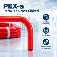 Tuyau PEX-a ASTM F876-PEXa 1/2" 3/4" 1" CTS Rouge/Bleu/Blanc Codé par Couleur Flexible Haute Pression pour Eau Potable Radiante