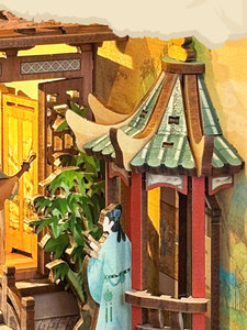 ชุดประกอบงานศิลปะอาร์ตเดโค หนังสือภาพประกอบแบบจีนโบราณ สมัยราชวงศ์ซ่ง ชุดตัวต่อ DIY รูปแบบแนวตั้ง ของขวัญวันเกิด ของตกแต่งโบราณ แบบจำลองไม้ - Product Image 6