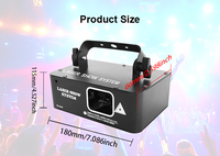 Mini projecteur laser RVB 15W puissant bleu fer, animation de lignes pleine couleur, contrôle DMX512 et via application, pour discothèque, DJ, fête, hôtel