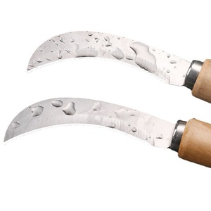Stainless Steel Curved Knife 3.9in Multi Purpose Fruit Vegetable Cutting Knife With <b>Wooden</b> Handle High Polish Finish - Product Image 3