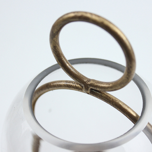 Tin tưởng Nordic gió nến đèn handmade rõ ràng Glass bìa với khung sắt cho trang trí nội thất - Product Image 3