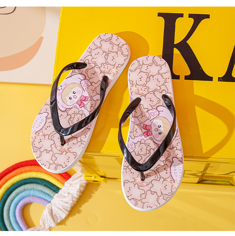 Young Female Summer Outdoor Beach Slipper Soft Girls Flip Flops Comfortable Slippers