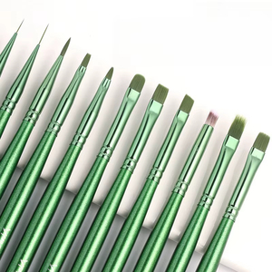 Pinceau pour nail art, manche en bois, poils en nylon, outil de peinture multifonctionnel durable pour la manucure au gel UV acrylique, usage professionnel DIY - Product Image 2
