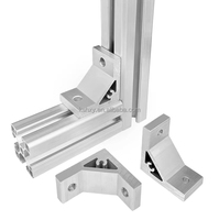 Profilé d'extrusion en aluminium industriel 6061 6063 T5, série 6000, finition anodisée, norme européenne certifiée ISO9001, fente en T, fente en V