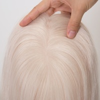 Topper en dentelle à base de soie naturelle pour cuir chevelu, 5.5*6.5 (4.5*4.5), cheveux bruts, 18 pouces, gamme A2, densité 110%, couleur blanche, vente chaude