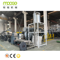 Extrudeuse de recyclage de fibres PET à double étage avancée avec compacteur à vis simple pour des granulés régénérés de haute pureté