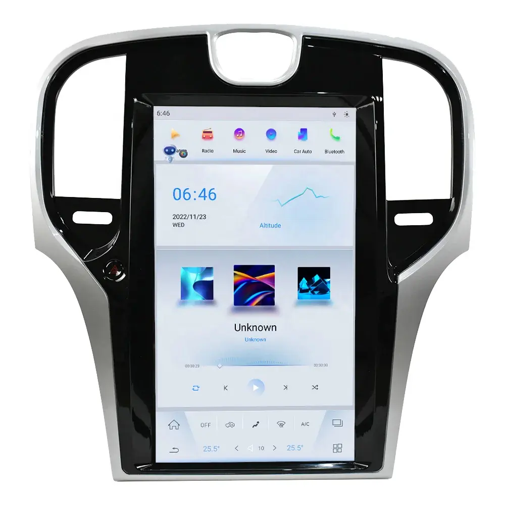 Автомагнитола 13,6 дюймов, Android11 для Chrysler 300C, 2013-2022, сенсорный экран Qualcomm Carplay, мультимедийный GPS-навигатор