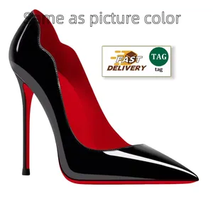 Zapatos de Tacón Alto de Lujo para Mujer, Color Rojo Sexy por Dentro, Suela de Corcho, Tacón de Aguja, Tallas 35-44 - Product Image 2