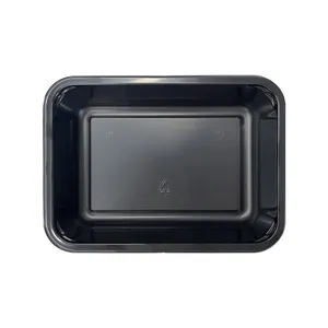 Custom Models Ovenable CPET Blister Tray Plastic Prep Meals Trays CPET Casserole Oven Safe Plastic CPET Black Container