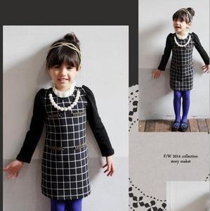 Wholesale Children Clothing Casual African Long Sleeve <b>Plaid</b> <b>Dress</b> for Kids Little Girls From China Supplier - Product Image 4