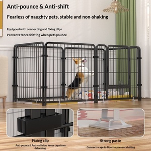 Küçük/Orta/Büyük Köpekler için Nefes Alabilen İzolasyon Eğitim Tuvaletiyle Birleştirilebilir Evcil Köpek Kafesi Çiti - İç Mekan - Product Image 2