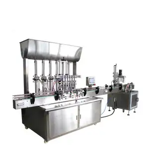 Automatic liquid 2/4/6/8 head automatic bottle glass jar chili sauce filling and capping machine