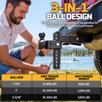 Attelage de remorque réglable de 8 pouces, anti-roulement, anti-corrosion, thermolaqué, pour camping-car, capacité 16 500 lb, garantie 2 ans