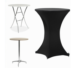 Top Dia 61/76/80cm redondo alto mantel de cóctel Spandex <span class=keywords><strong>Bar</strong></span> cubierta de mesa estiramiento fiesta mantel - Product Image 1
