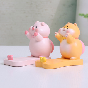 BONERUY Dynamic Lucky Pig Phone <b>Stand</b> Resin Tablet Holder Portable Gift For Desk Decoration - Product Image 1