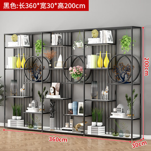 Chinese-style office partition floor-standing storage rack Nordic minimalist display stand product for living room entrance - Product Image 5