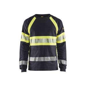 BLAKLADER - 348417618933L Camiseta de manga larga resistente a las llamas Azul marino/Hi-vis amarillo ROPA DE TRABAJO RESISTENTE A LAS LLAMAS - Product Image 1