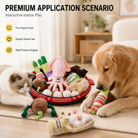 Collection de jouets en peluche interactifs et sonores pour animaux de compagnie, thème Sichuan, série Sichuan, avec fonction de dissimulation de friandises et jeu de traction