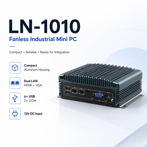 Mini PC sin Ventilador para Kiosco, Doble LAN, 2 COM, <span class=keywords><strong>USB</strong></span>, Salida de Audio y Pantalla, Compatible con Windows y Linux, para Integración con Equipos - Product Image 1