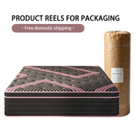 Matelas hybride orthopédique à ressorts ensachés individuels, 12 pouces, taille King, fermeté personnalisée, isolation des mouvements, roulé sous vide