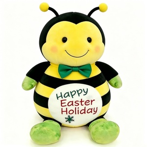 Peluche Abeille Personnalisée pour Halloween, Remplissage en Coton PP, Jouet en Peluche pour Enfants de 0 à 24 Mois, Cadeau Unisexe pour Halloween - Product Image 1