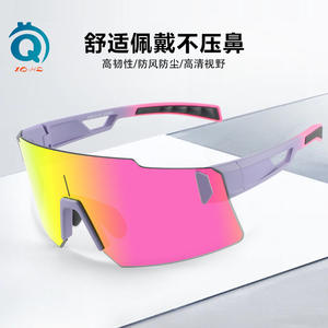 Lunettes de cyclisme XQ614, monture en plastique, antidérapantes, pour hommes, sports de plein air, anti-vent - Product Image 5