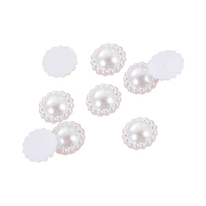 500g 12mm giả ngọc trai nửa vòng flatback hoa hạt cho sổ lưu niệm thẻ trang trí DIY đồ trang sức thủ công lỏng Hạt - Product Image 1