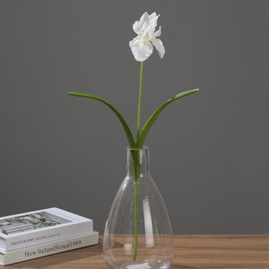 Fleur <span class=keywords><strong>d</strong></span>'<span class=keywords><strong>iris</strong></span> artificielle à longue tige en PU effet toucher réel de 22,8 pouces pour la <span class=keywords><strong>d</strong></span>écoration de mariages, mariées, maison, cuisine, fêtes et arrangements floraux - Product Image 3