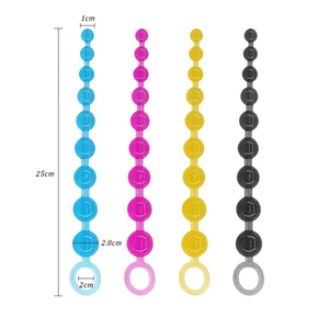 Juguetes <span class=keywords><strong>anales</strong></span> largos para mujeres, Juguetes sexuales con tapón Anal, bola con cuentas, <span class=keywords><strong>precio</strong></span> barato - Product Image 1