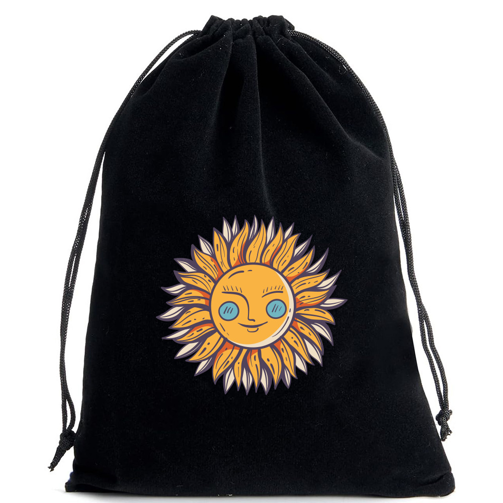 Bolsa negra para cartas de tarot - 07