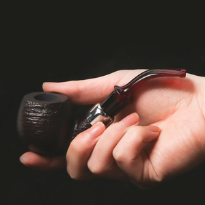 Erliao Vente chaude Pipe à fumer en bois massif Accessoires de fumage en bois Logo personnalisé Pipe à tabac Pipe à fumer portable Vente en gros - Product Image 5