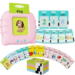 Cartes flash parlantes en peluche Aullsaty pour les tout-petits de 1 à 3 ans, 248 mots fréquents, jouet éducatif <span class=keywords><strong>Montessori</strong></span>, apprentissage sensoriel pour l'autisme, garçons - Product Image 1