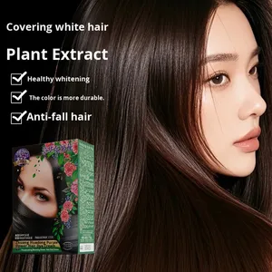 Crema Colorante Permanente per <span class=keywords><strong>Capelli</strong></span> Zhang Hua Dong Flower Care, Formula Nutriente, Nero <span class=keywords><strong>Naturale</strong></span>/Marrone Scuro/Caffè Intenso - Product Image 3