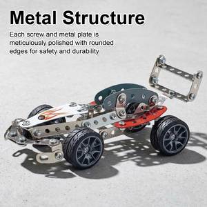 Kit di Costruzione in Metallo Yaxin Fai-da-Te, 146 Pezzi, Set STEM per Modellini di Auto da Corsa per Ragazzi - Product Image 3